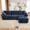 110.2 Three Seater Upholstered Sofa, 1 Ottoman