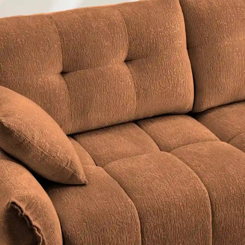 110.2 Three Seater Upholstered Sofa, 1 Ottoman