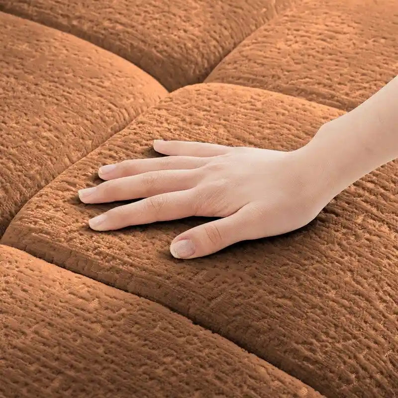 110.2 Three Seater Upholstered Sofa, 1 Ottoman