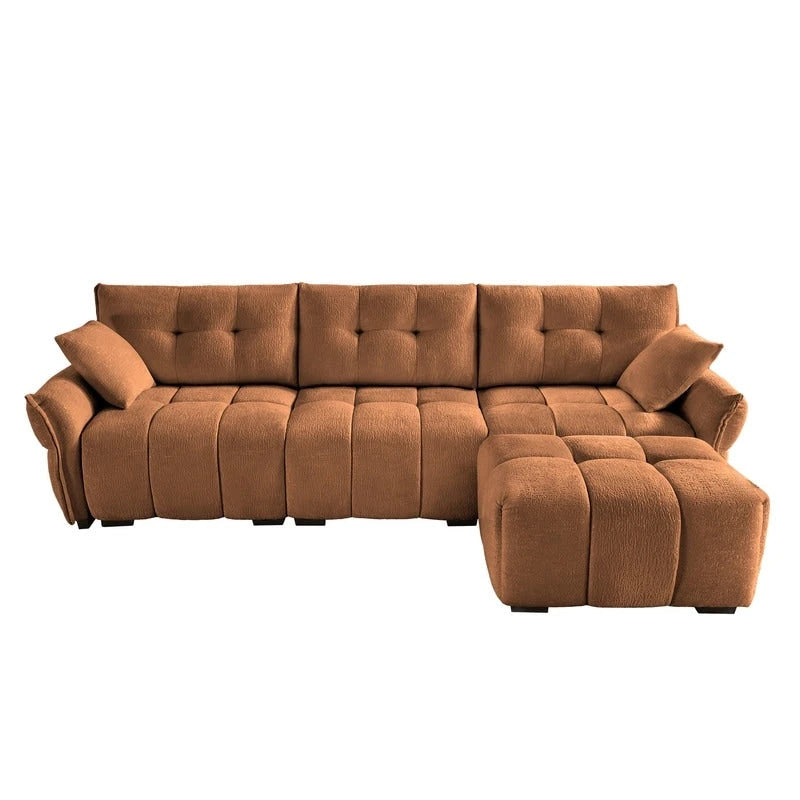 110.2 Three Seater Upholstered Sofa, 1 Ottoman