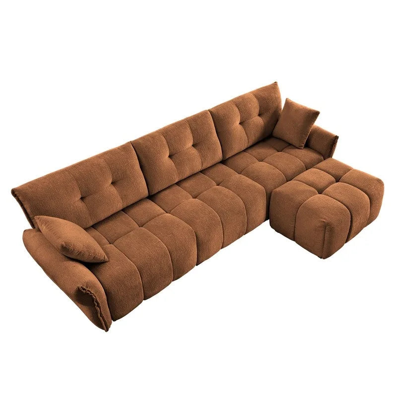 110.2 Three Seater Upholstered Sofa, 1 Ottoman