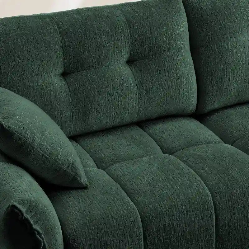 110.2 Three Seater Upholstered Sofa, 1 Ottoman