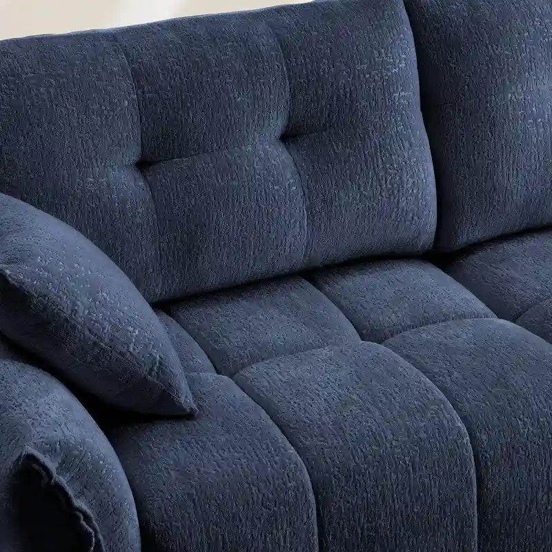110.2 Three Seater Upholstered Sofa, 1 Ottoman