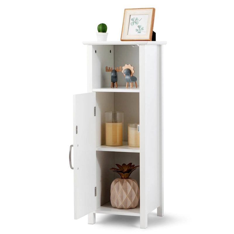 Meuble de rangement de salle de bain sur pied avec porte simple