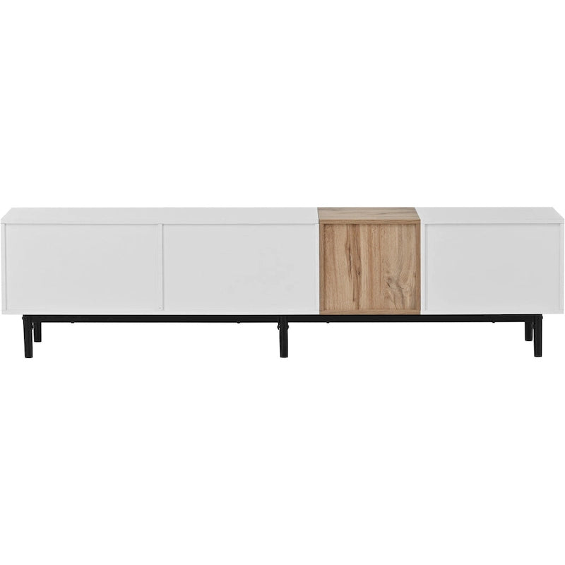 Meuble TV de 193 cm avec portes abattantes et rangement pour téléviseurs jusqu'à 203 cm