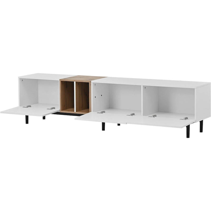 Meuble TV de 193 cm avec portes abattantes et rangement pour téléviseurs jusqu'à 203 cm