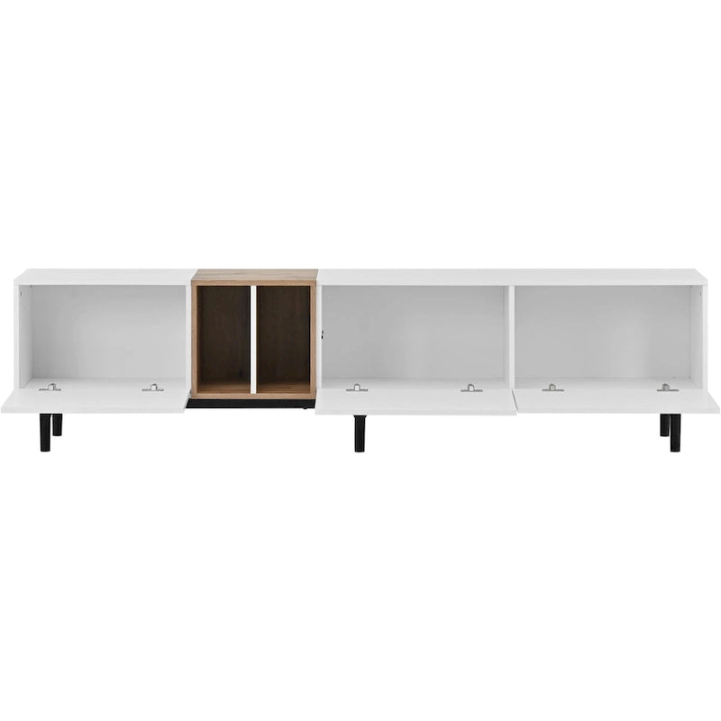 Meuble TV de 193 cm avec portes abattantes et rangement pour téléviseurs jusqu'à 203 cm