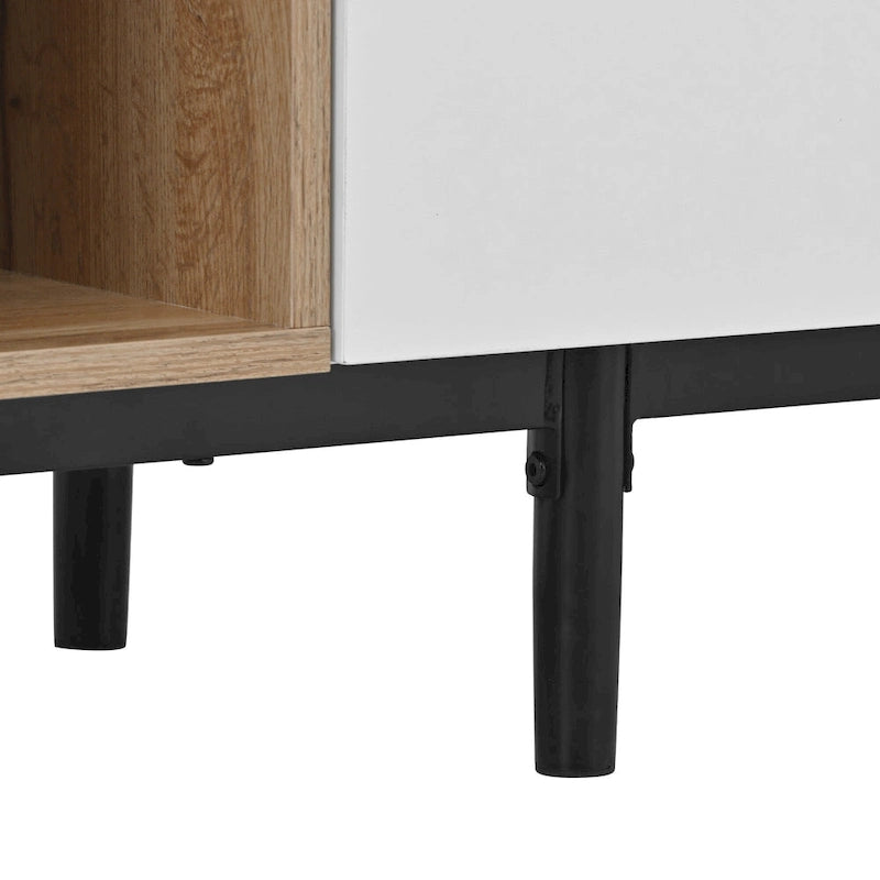 Meuble TV de 193 cm avec portes abattantes et rangement pour téléviseurs jusqu'à 203 cm