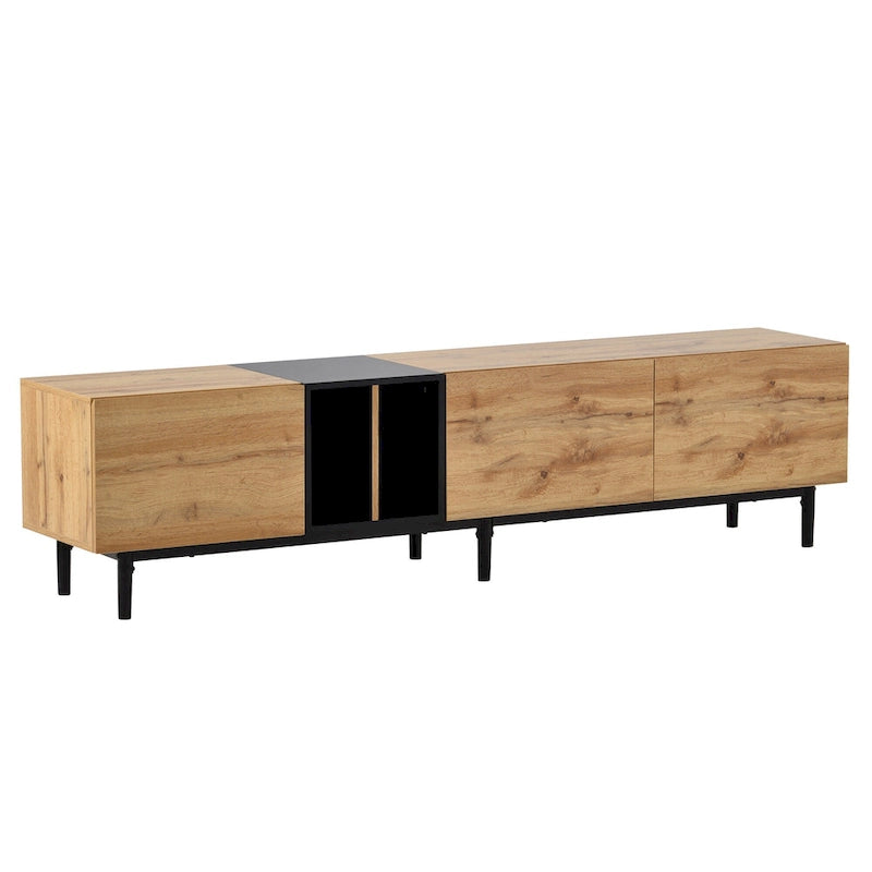 Meuble TV de 193 cm avec portes abattantes et rangement pour téléviseurs jusqu'à 203 cm