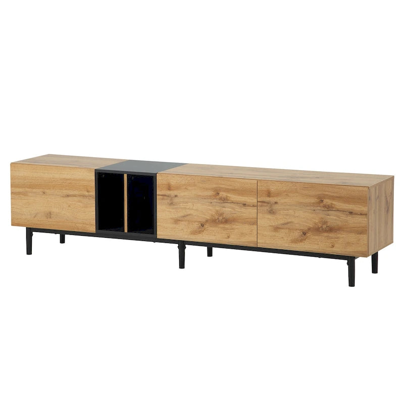 Meuble TV de 193 cm avec portes abattantes et rangement pour téléviseurs jusqu'à 203 cm