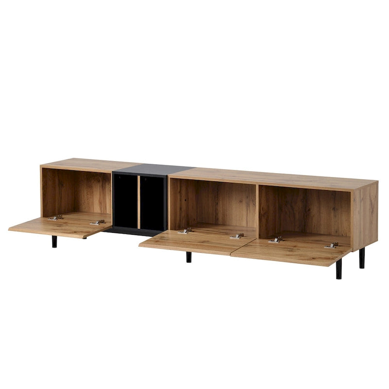 Meuble TV de 193 cm avec portes abattantes et rangement pour téléviseurs jusqu'à 203 cm