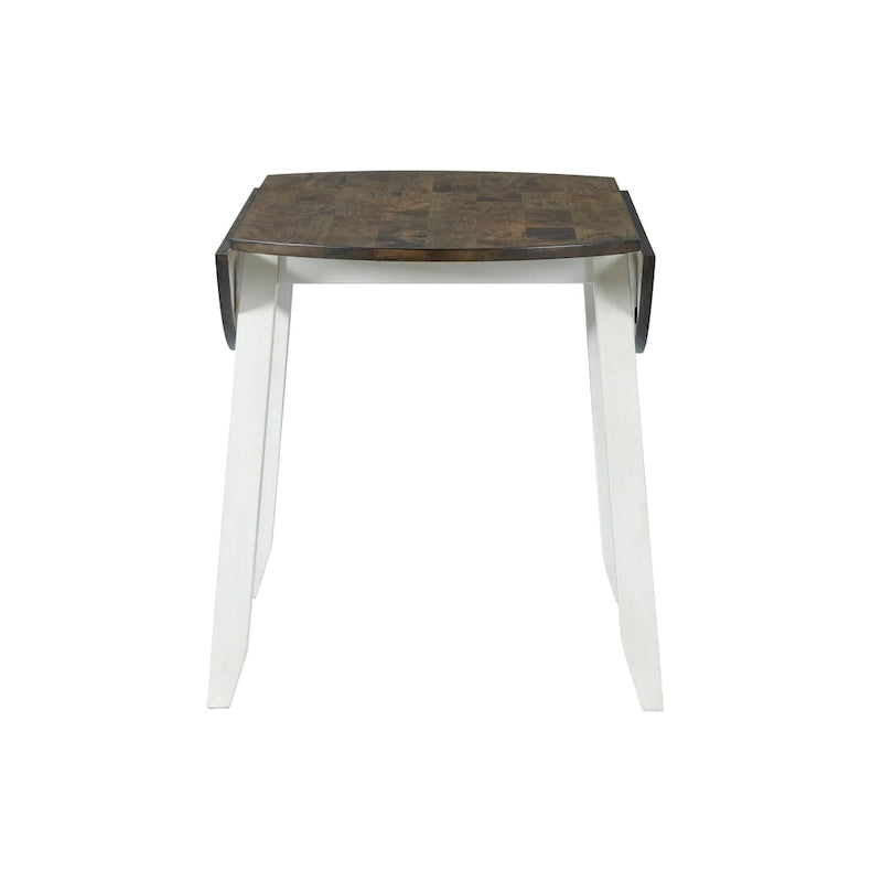 Table de salle à manger abattante grise et blanche, 42"