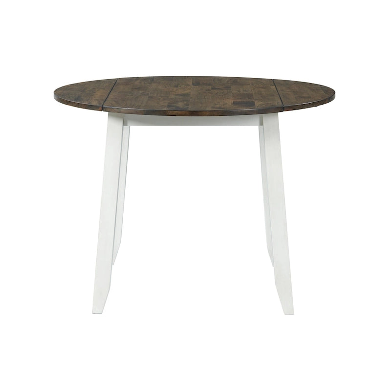 Table de salle à manger abattante grise et blanche, 42"