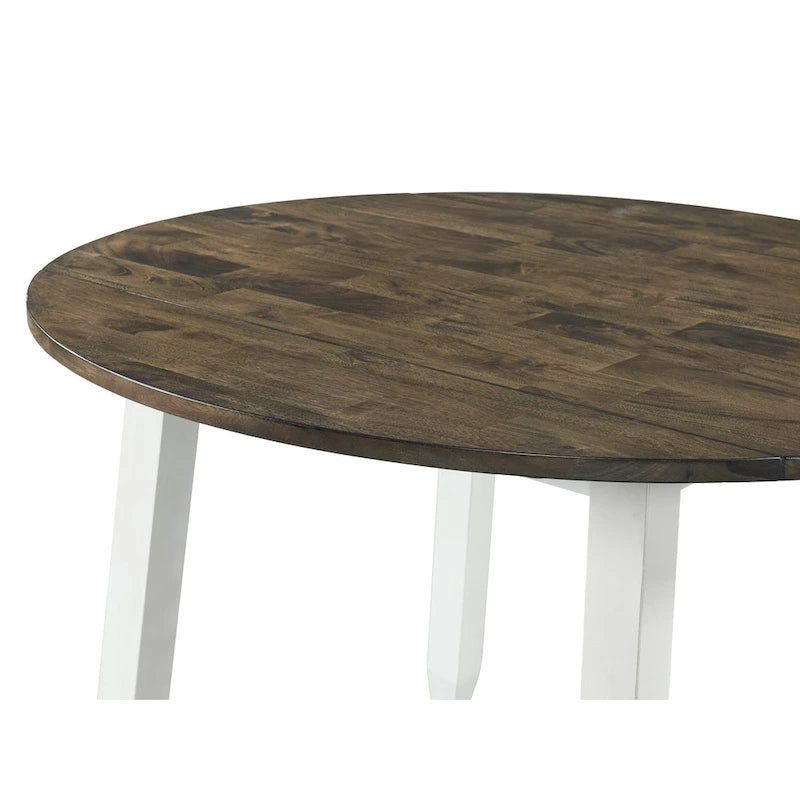 Table de salle à manger abattante grise et blanche, 42"