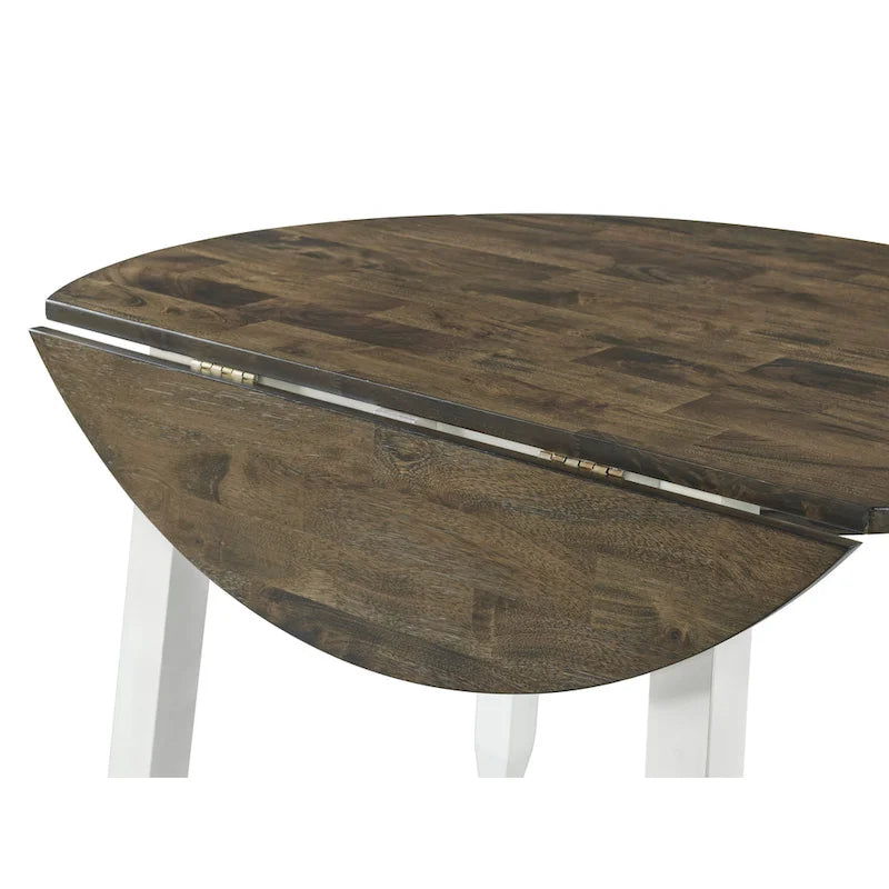 Table de salle à manger abattante grise et blanche, 42"