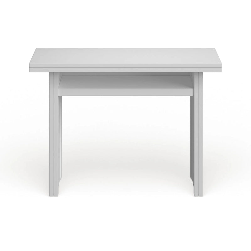 Console convertible blanche en table à manger