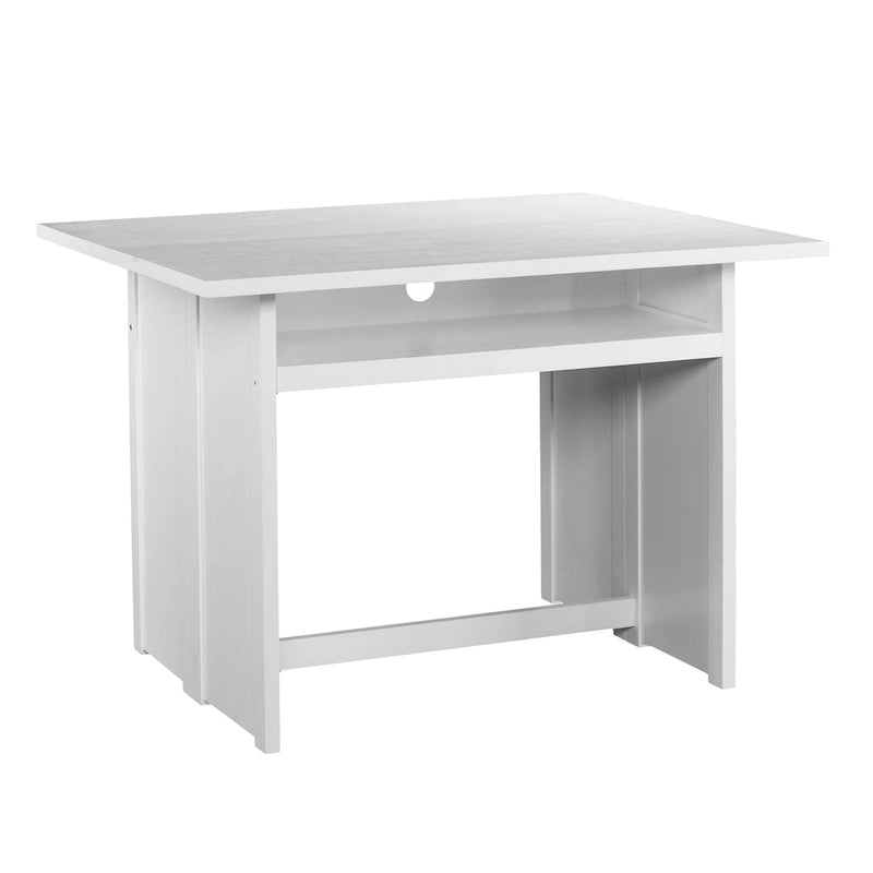 Console convertible blanche en table à manger