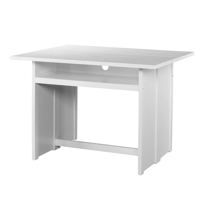 Console convertible blanche en table à manger