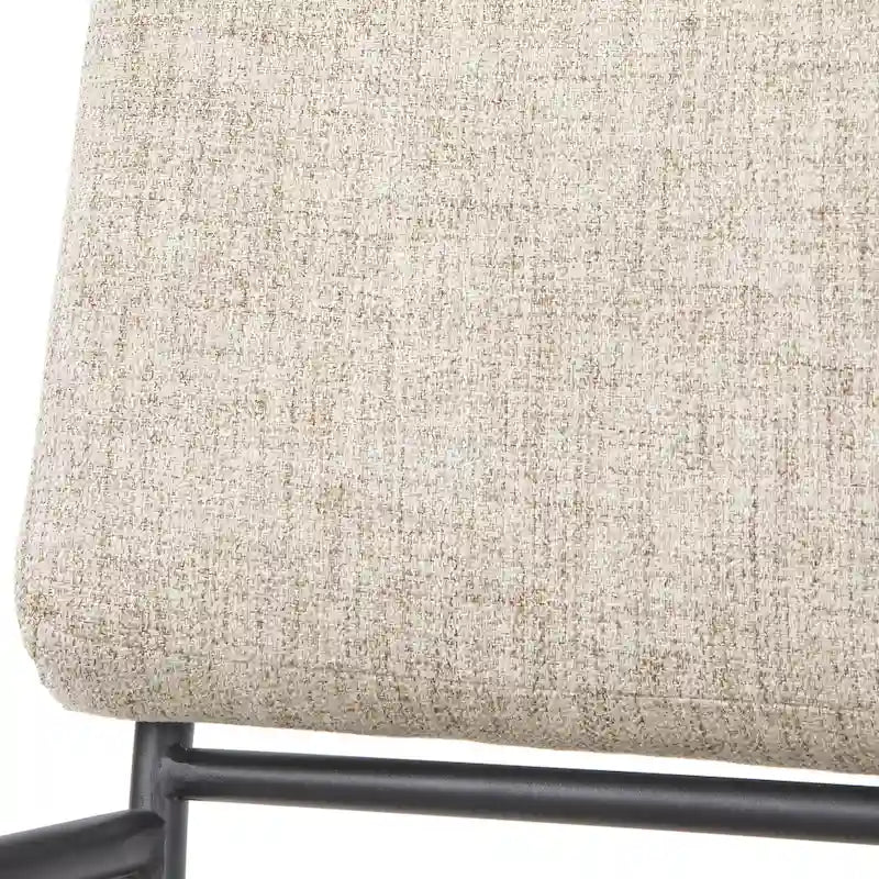 Chaises de salle à manger rembourrées avec cadre en métal, lot de 2