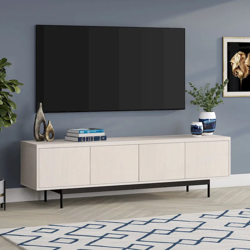 Meuble TV rectangulaire pour téléviseurs jusqu'à 75 pouces, 176,5 cm de large