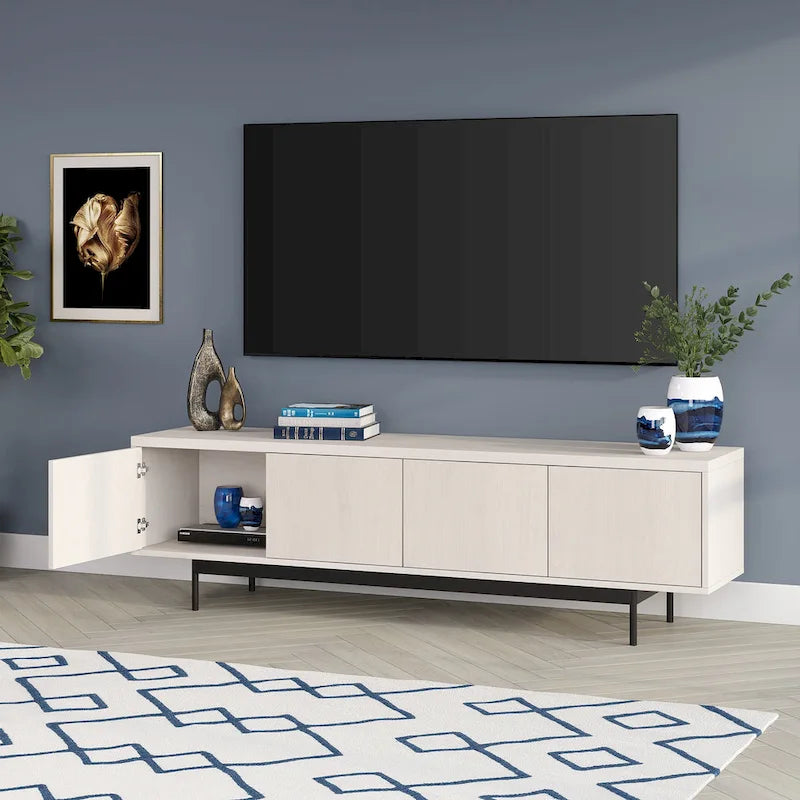 Meuble TV rectangulaire pour téléviseurs jusqu'à 75 pouces, 176,5 cm de large