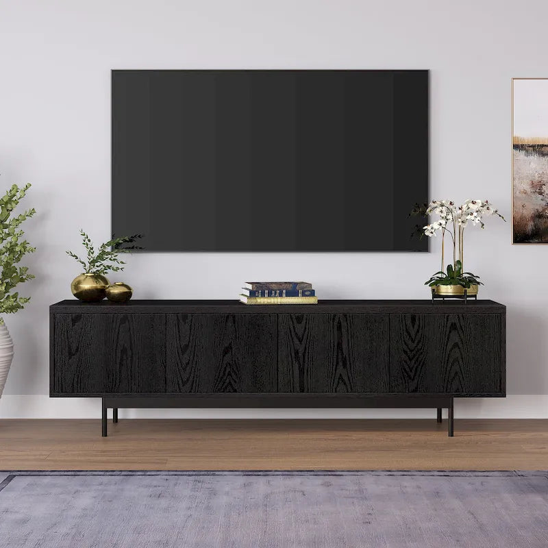 Meuble TV rectangulaire pour téléviseurs jusqu'à 75 pouces, 176,5 cm de large