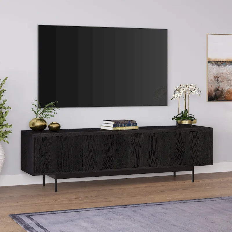 Meuble TV rectangulaire pour téléviseurs jusqu'à 75 pouces, 176,5 cm de large