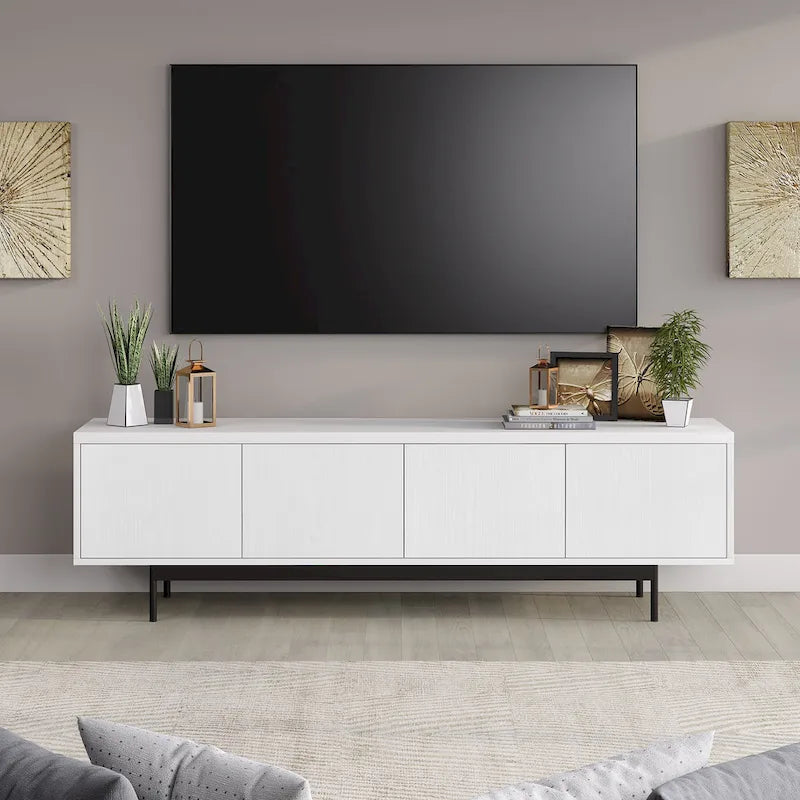 Meuble TV rectangulaire pour téléviseurs jusqu'à 75 pouces, 176,5 cm de large