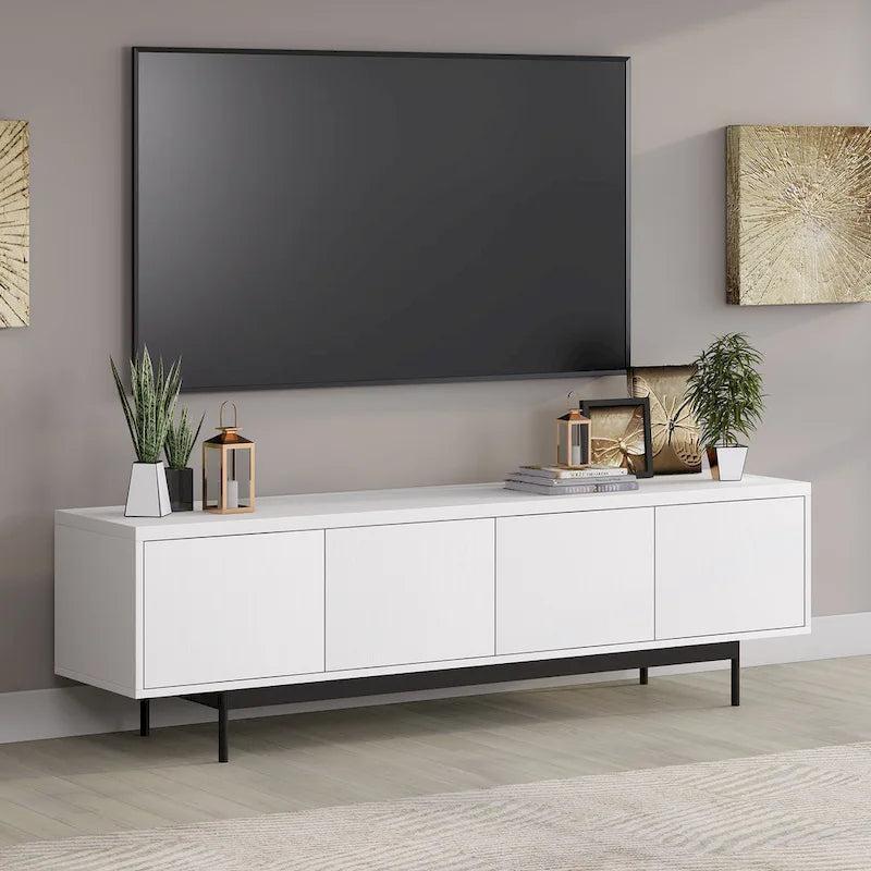 Meuble TV rectangulaire pour téléviseurs jusqu'à 75 pouces, 176,5 cm de large
