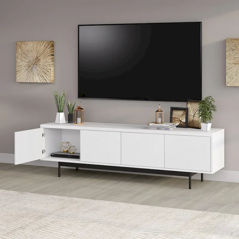 Meuble TV rectangulaire pour téléviseurs jusqu'à 75 pouces, 176,5 cm de large