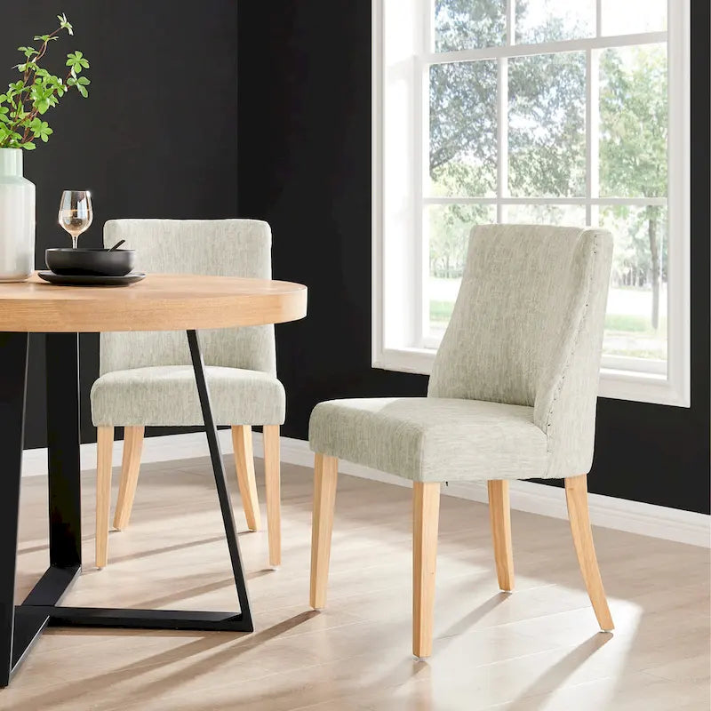 Chaise de salle à manger en tissu, lot de 2