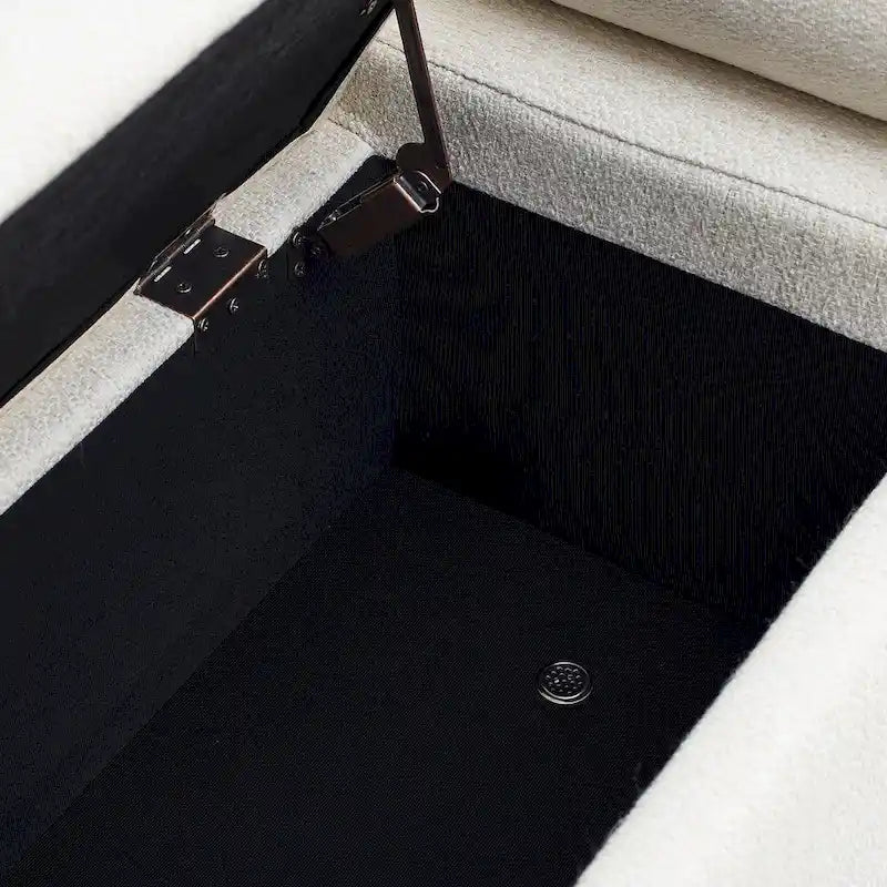 Banc de rangement en velours rembourré