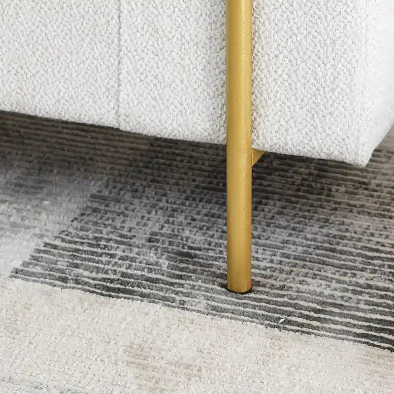Banc de rangement en velours rembourré