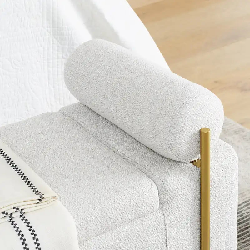 Banc de rangement en velours rembourré