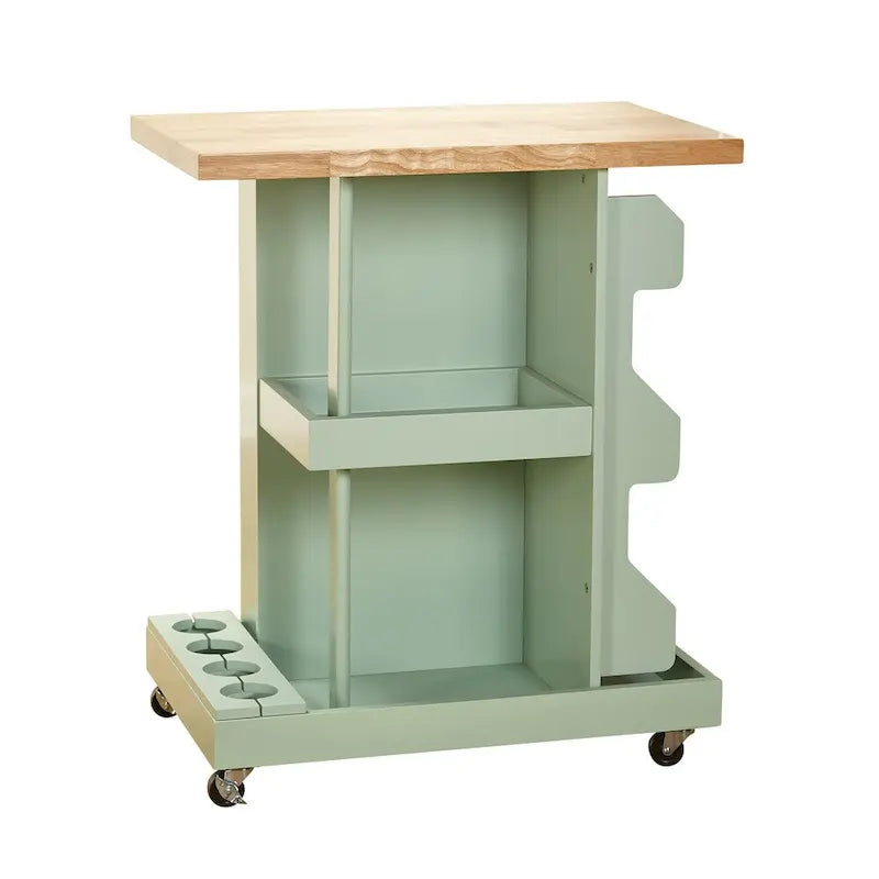 Chariot de cuisine roulant avec rangement pour bouteilles de vin