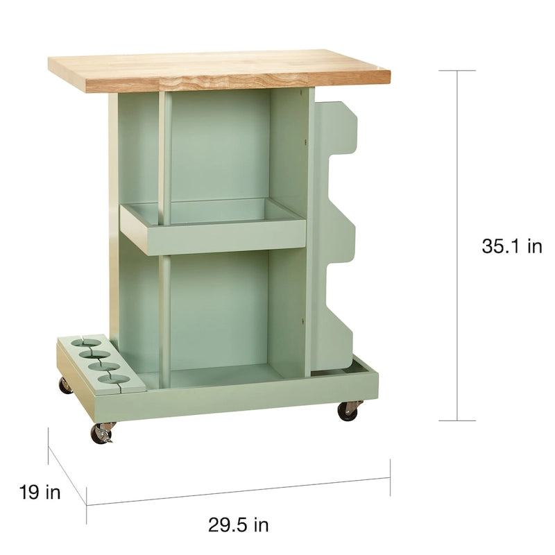 Chariot de cuisine roulant avec rangement pour bouteilles de vin