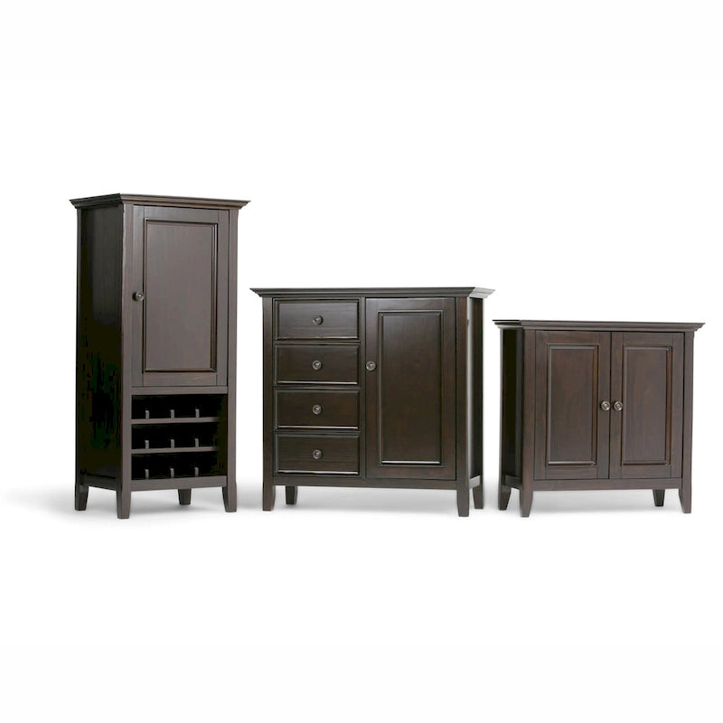 Meuble bas de rangement transitoire en bois massif 32L x 14P x 31H