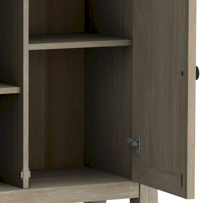 Meuble bas de rangement transitoire en bois massif 32L x 14P x 31H