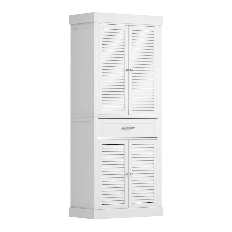 Meuble de rangement de salle de bain au sol de 76 cm avec portes