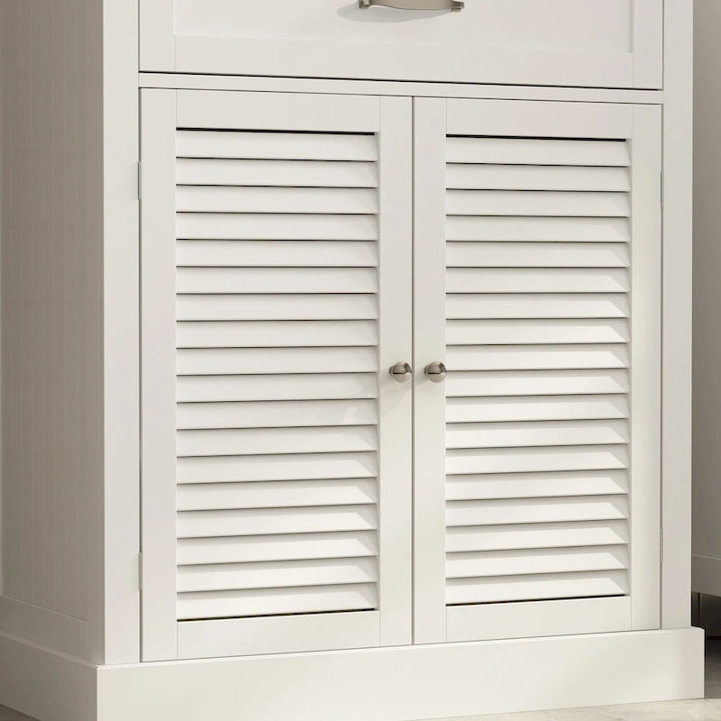 Meuble de rangement de salle de bain au sol de 76 cm avec portes
