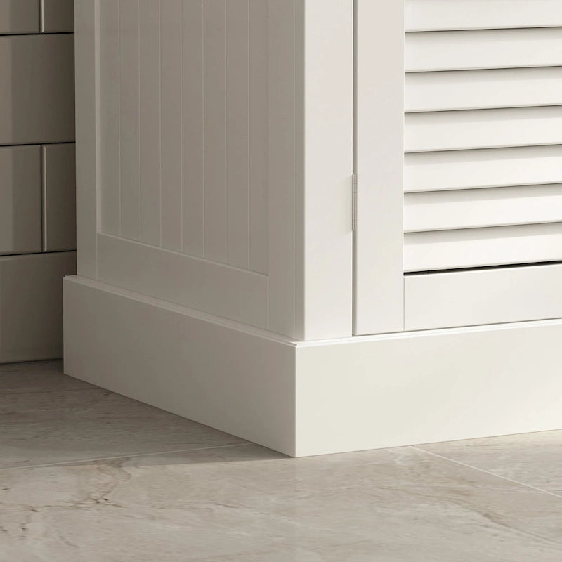 Meuble de rangement de salle de bain au sol de 76 cm avec portes