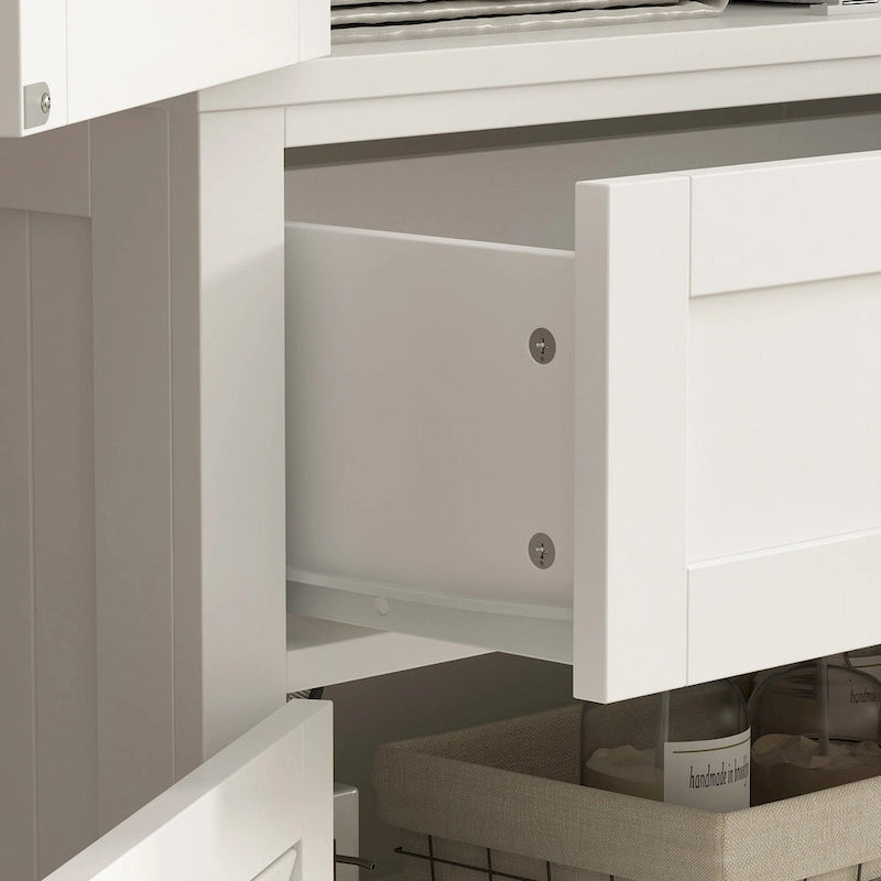 Meuble de rangement de salle de bain au sol de 76 cm avec portes