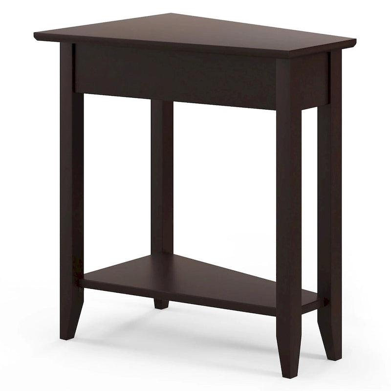 2-Tier End Table Irregular Narrow Sofa Side Nightstand