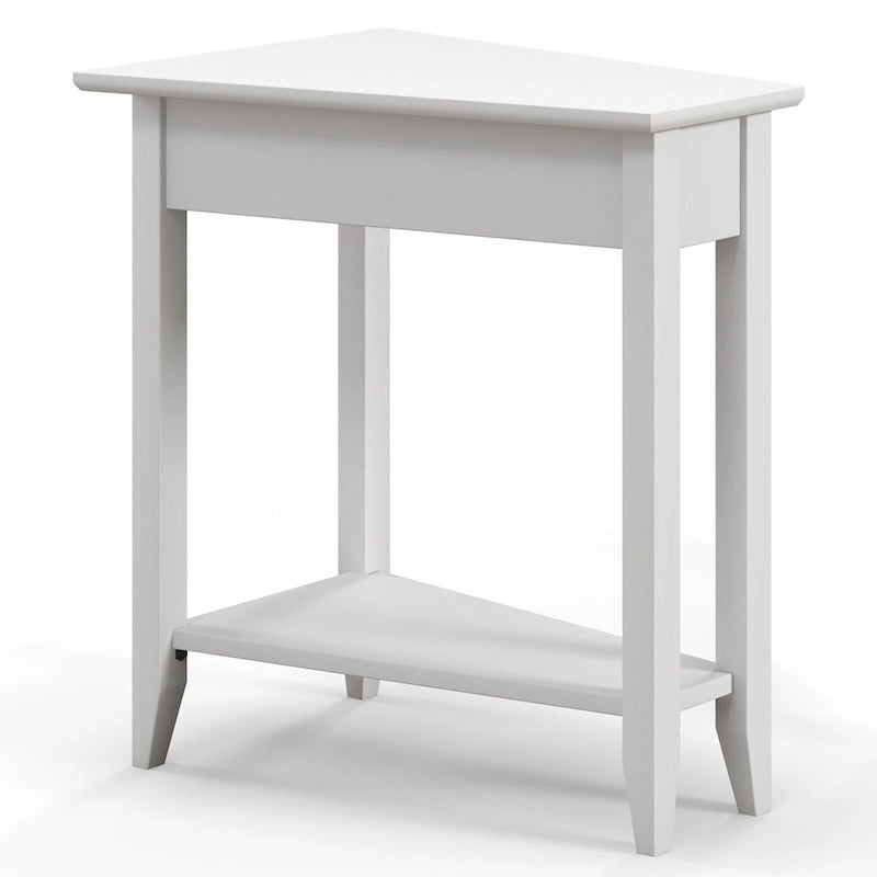 2-Tier End Table Irregular Narrow Sofa Side Nightstand