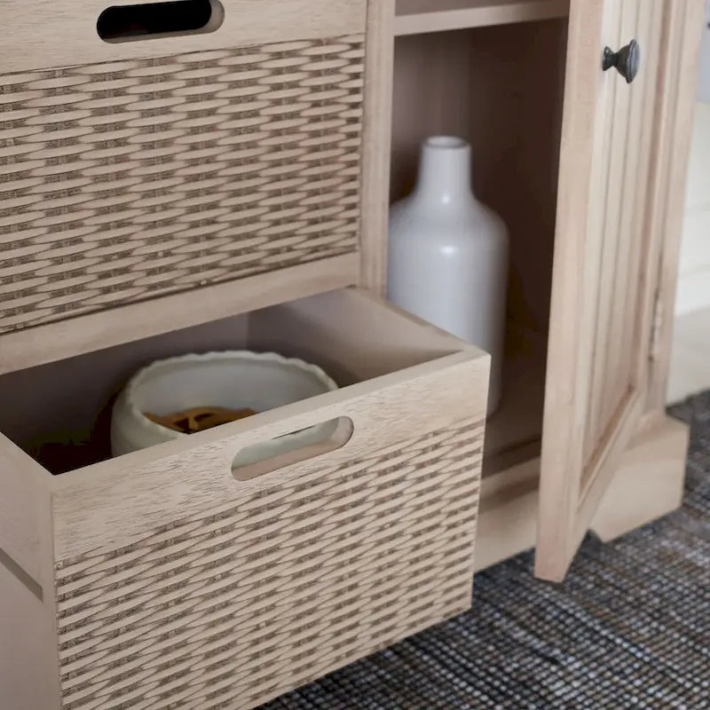 Console de ferme avec 2 tiroirs et 3 paniers amovibles