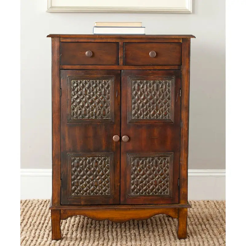 SAFAVIEH Rosanna Dark Brown Storage Chest - 21.3 x 13.8 x 29 - 21Wx14Dx29H