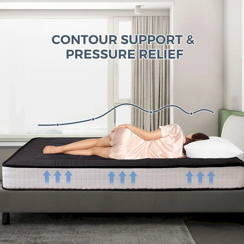 Matelas de futon de 15 cm avec mousse à mémoire de forme