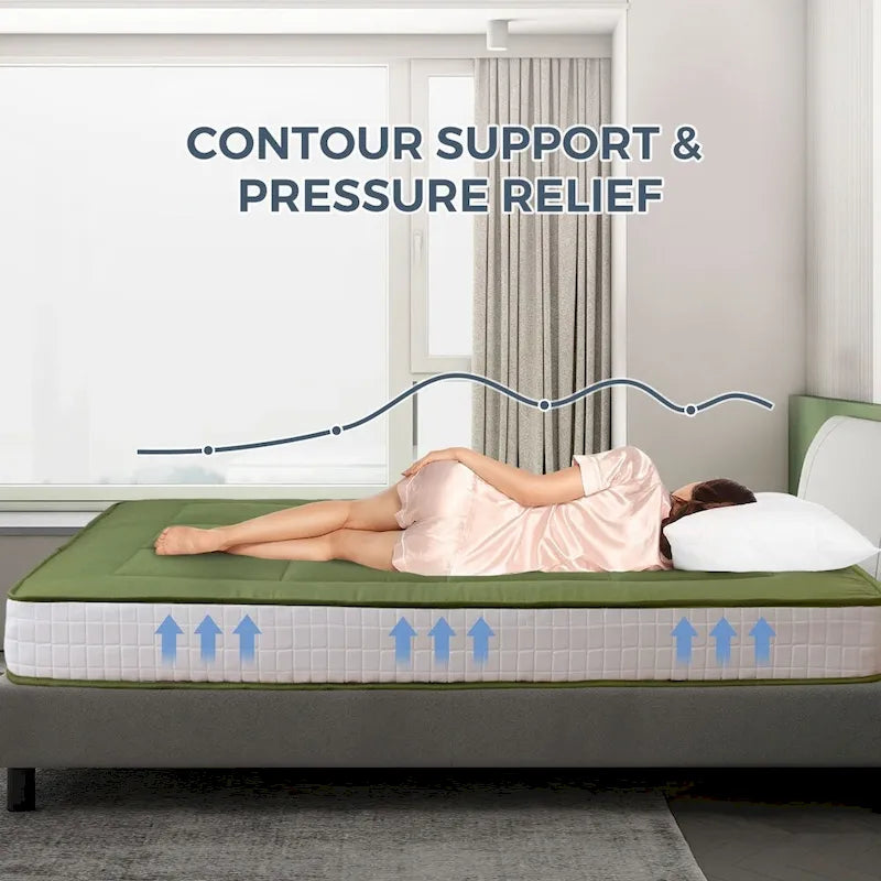 Matelas de futon de 15 cm avec mousse à mémoire de forme