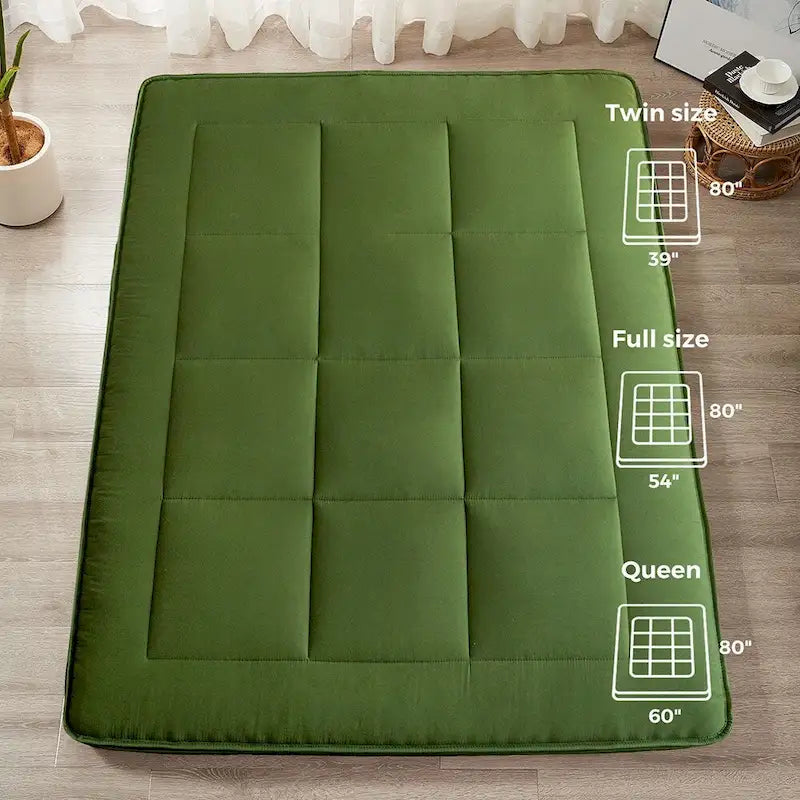 Matelas de futon de 15 cm avec mousse à mémoire de forme