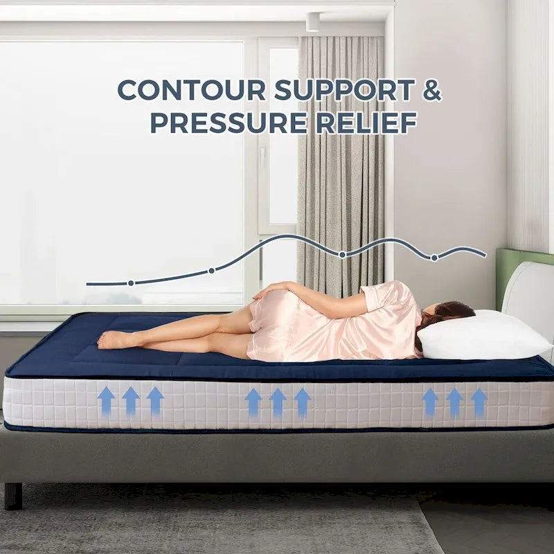 Matelas de futon de 15 cm avec mousse à mémoire de forme